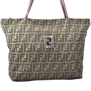 FENDI Zucca Shoulder Tote Bag